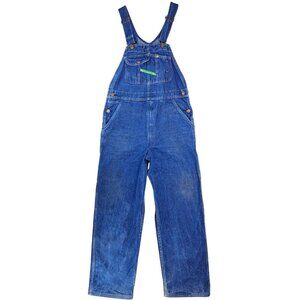 Vintage Key Imperial Aristocrat Denim Bib Overalls Carpenter Men Tag Reads 34x32
